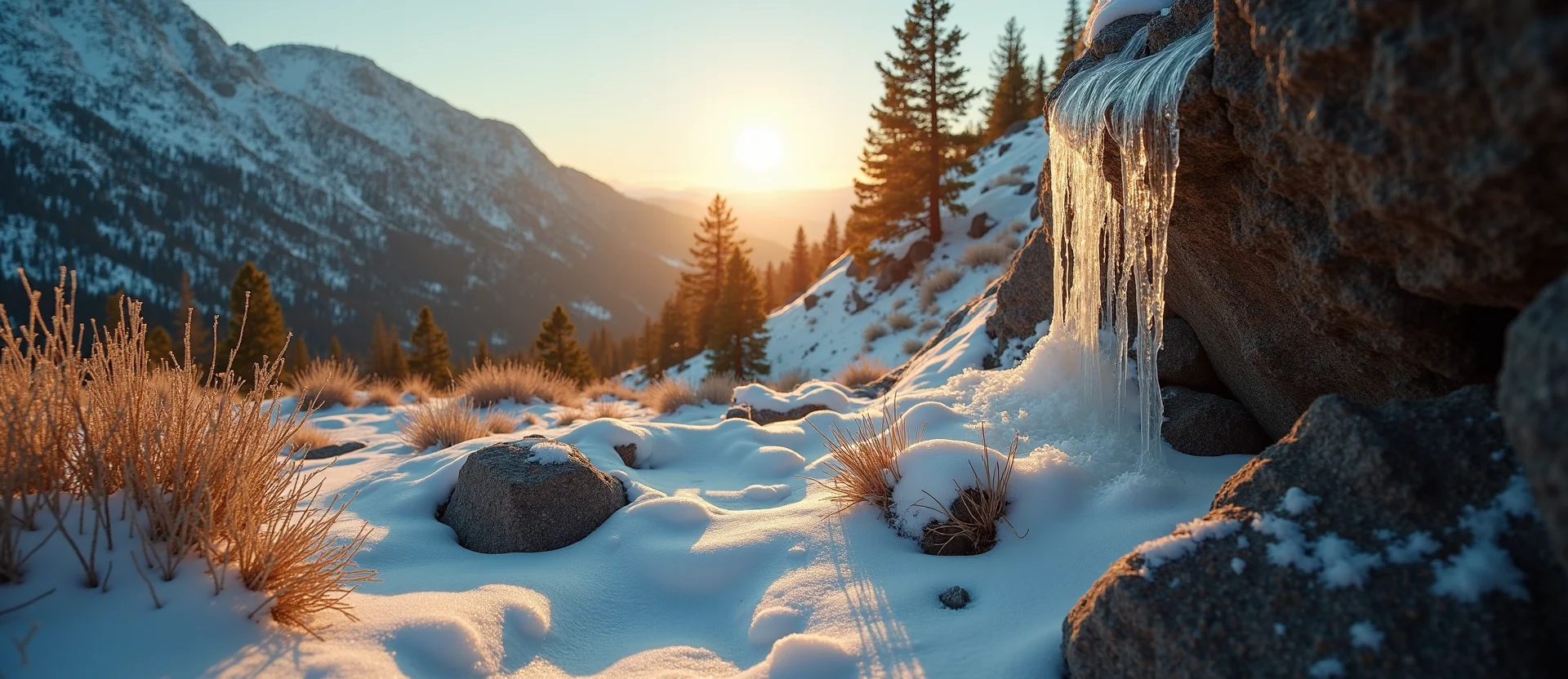 Symbolizing Stability/Peak: A local Sierra Juniper solid mountain ridge. - AI Generated