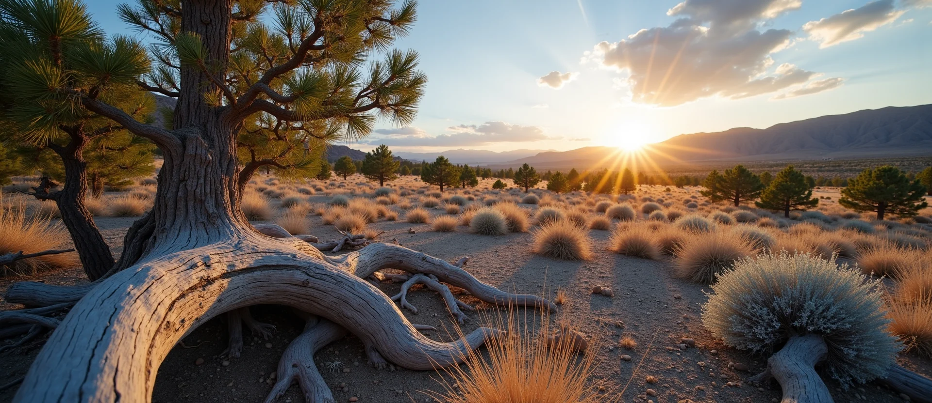 Symbolizing Growth/Resilience: A local Quaking Aspen gnarled juniper roots. - AI Generated