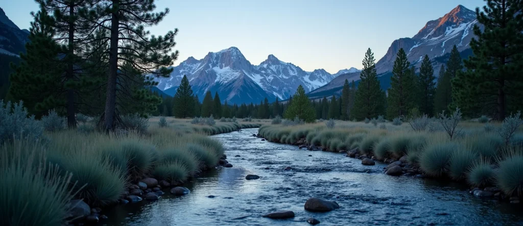 Symbolizing Flow/Cleansing: A local Quaking Aspen clear cold snowmelt stream. - AI Generated