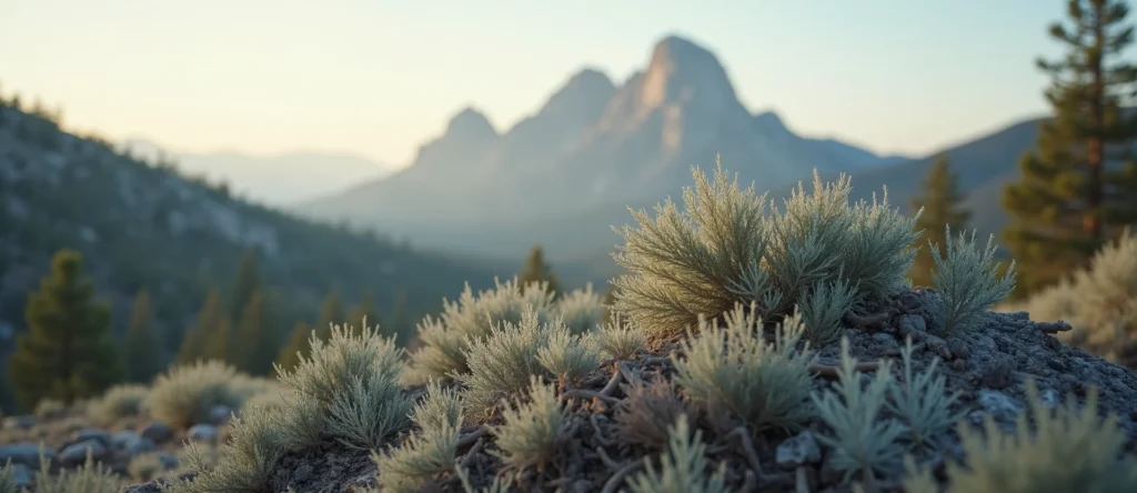 Symbolizing Stability/Peak: A local Manzanita jagged granite peak. - AI Generated