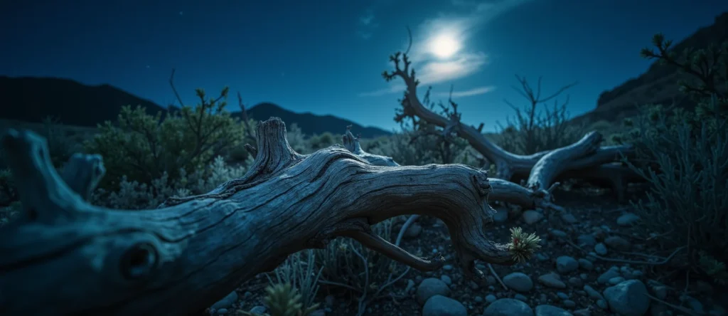 Symbolizing Growth/Resilience: A local Sierra Juniper gnarled juniper roots. - AI Generated
