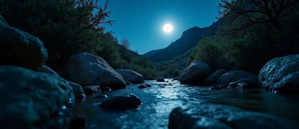 Symbolizing Flow/Cleansing: A local Manzanita hidden small waterfall. - AI Generated
