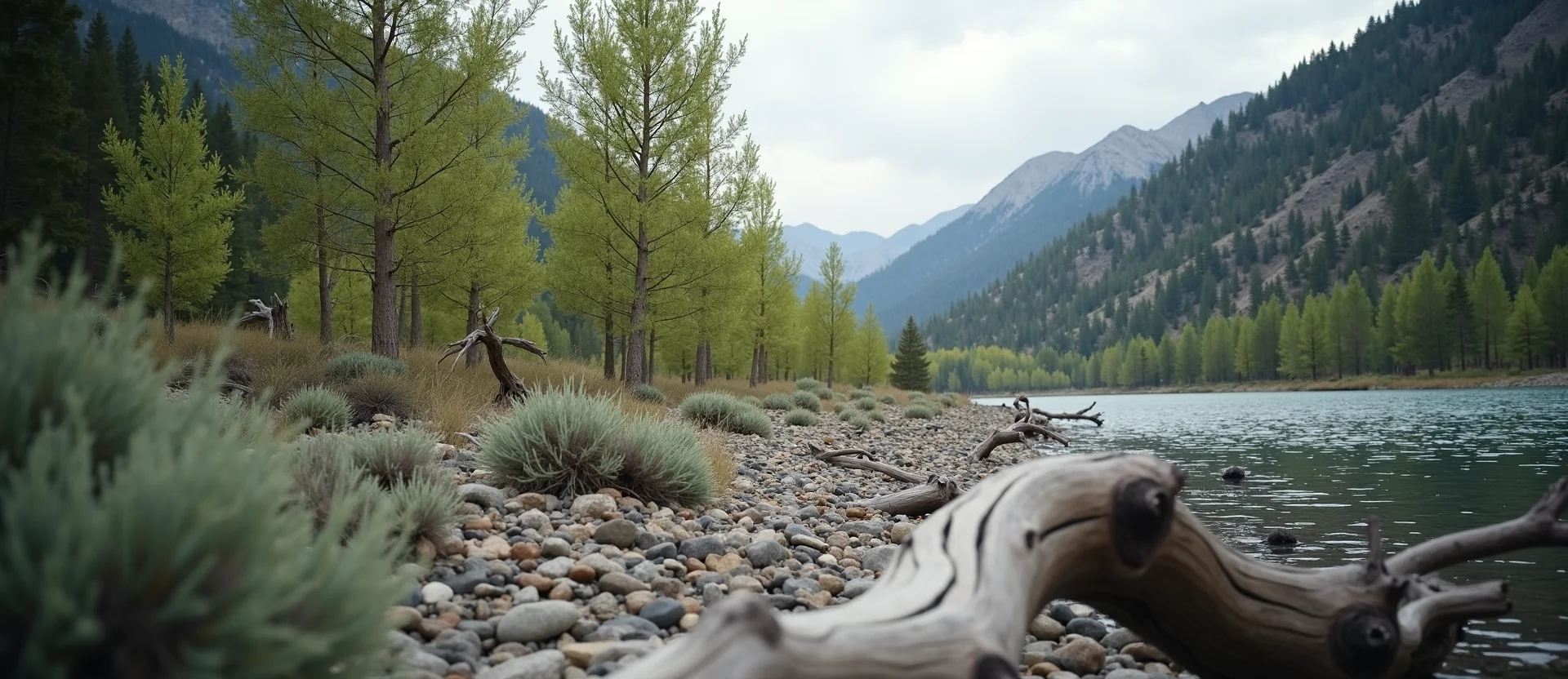 Symbolizing Growth/Resilience: A local Desert Peach thriving aspen grove. - AI Generated