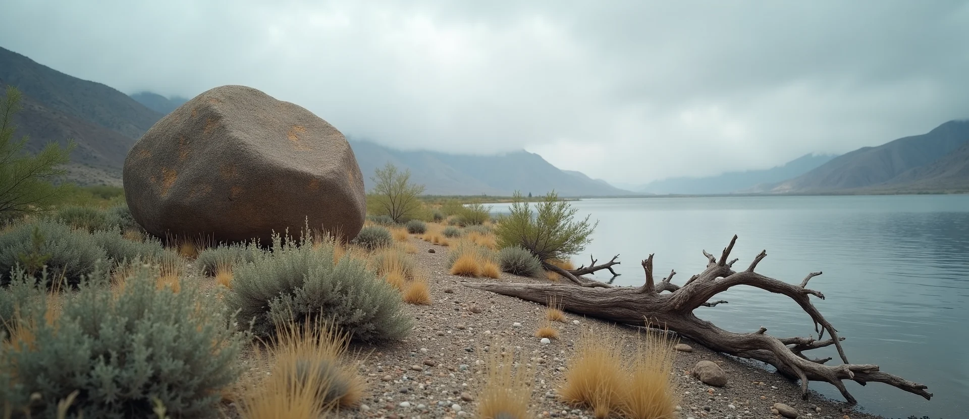 Symbolizing Stability/Peak: A local Quaking Aspen unshakable boulder. - AI Generated