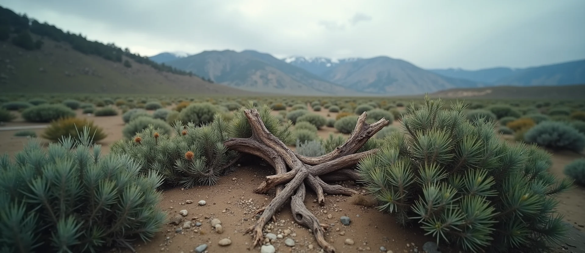 Symbolizing Growth/Resilience: A local Bitterbrush gnarled juniper roots. - AI Generated