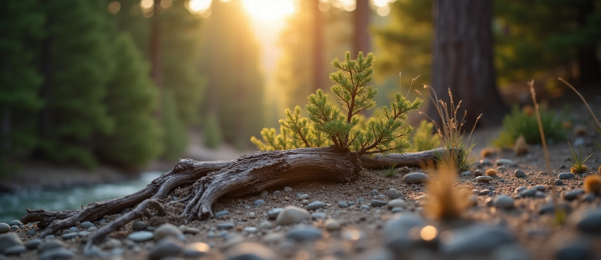 Symbolizing Growth/Resilience: A local Mountain Mahogany gnarled juniper roots. - AI Generated
