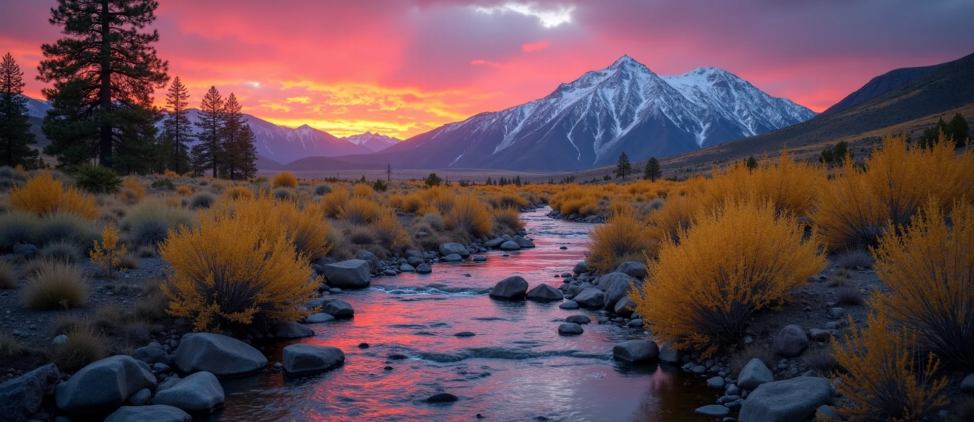 Symbolizing Flow/Cleansing: A local Manzanita babbling mountain creek. - AI Generated