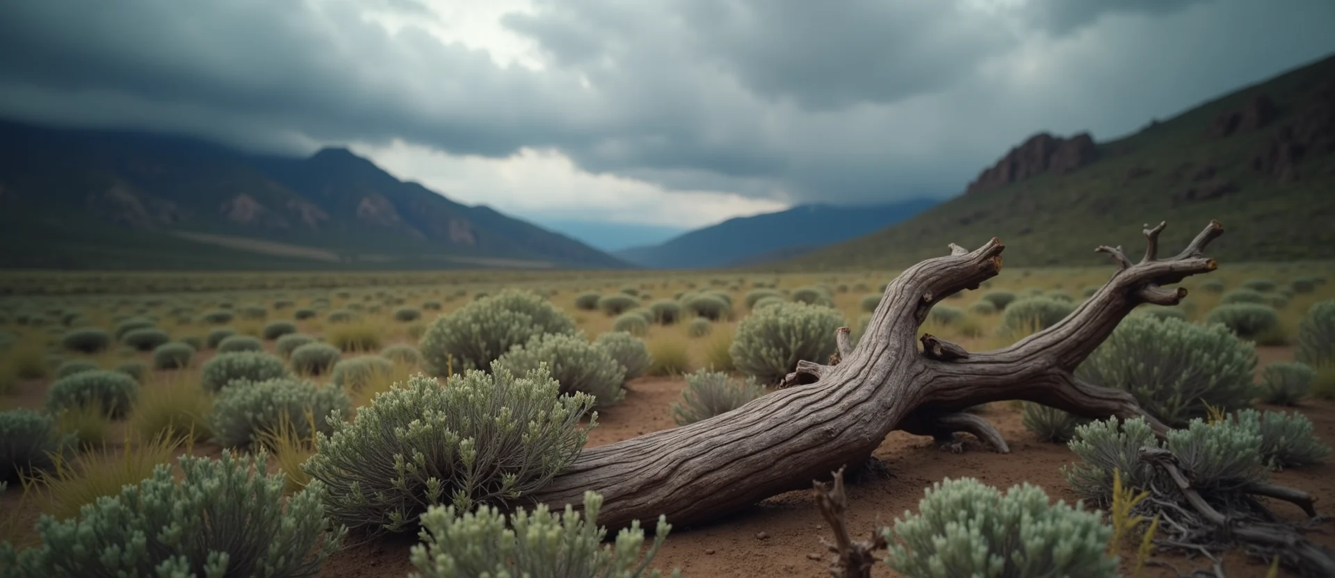 Symbolizing Growth/Resilience: A local Sagebrush (Artemisia tridentata) gnarled juniper roots. - AI Generated