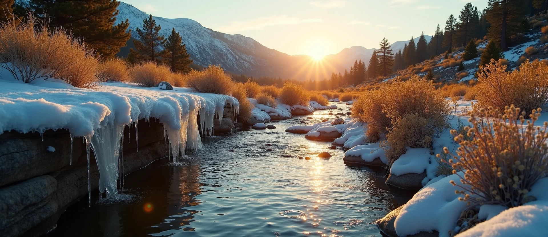 Symbolizing Flow/Cleansing: A local Manzanita babbling mountain creek. - AI Generated