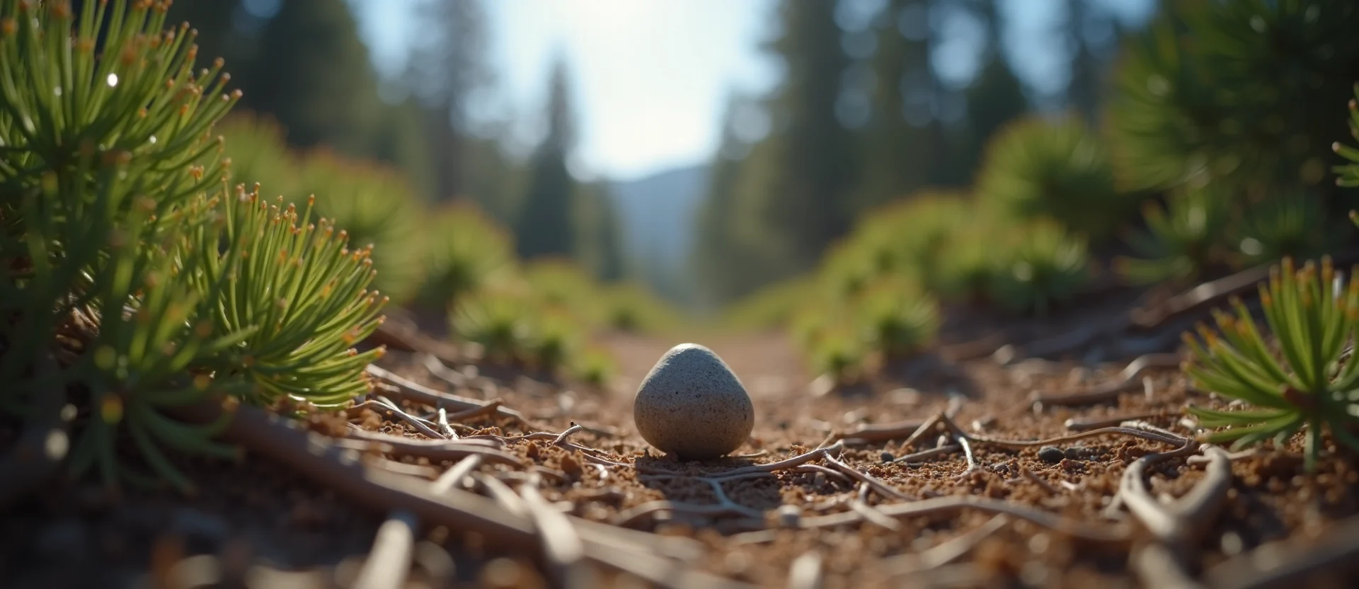 Symbolizing Seed/New Beginning: A local Mountain Mahogany single pine seed on dry earth. - AI Generated