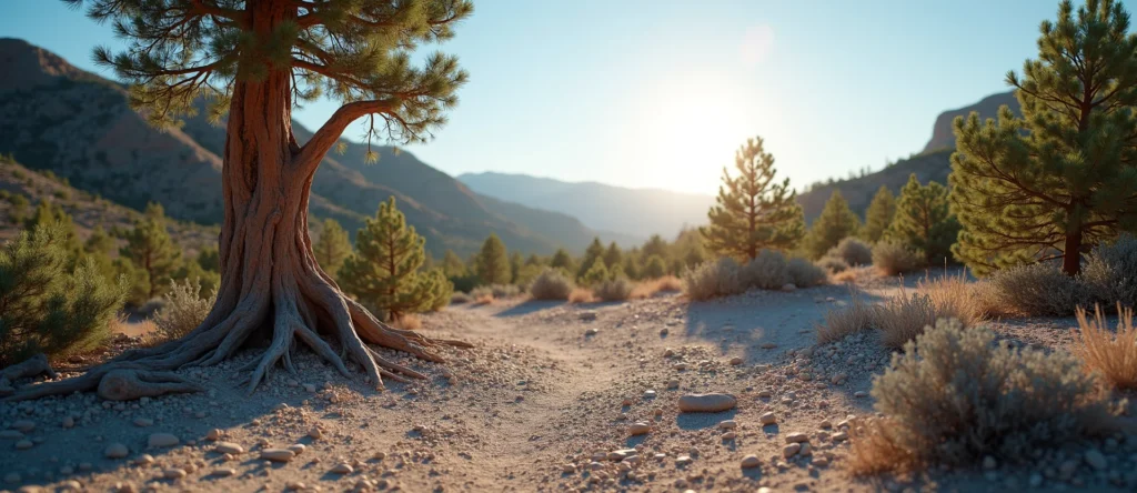 Symbolizing Growth/Resilience: A local Mountain Mahogany gnarled juniper roots. - AI Generated