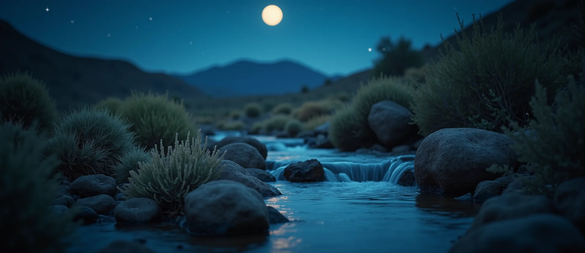 Symbolizing Flow/Cleansing: A local Desert Peach hidden small waterfall. - AI Generated