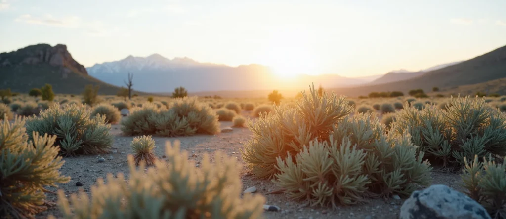 Symbolizing Identity/Local: A local Rabbitbrush High Desert vista. - AI Generated