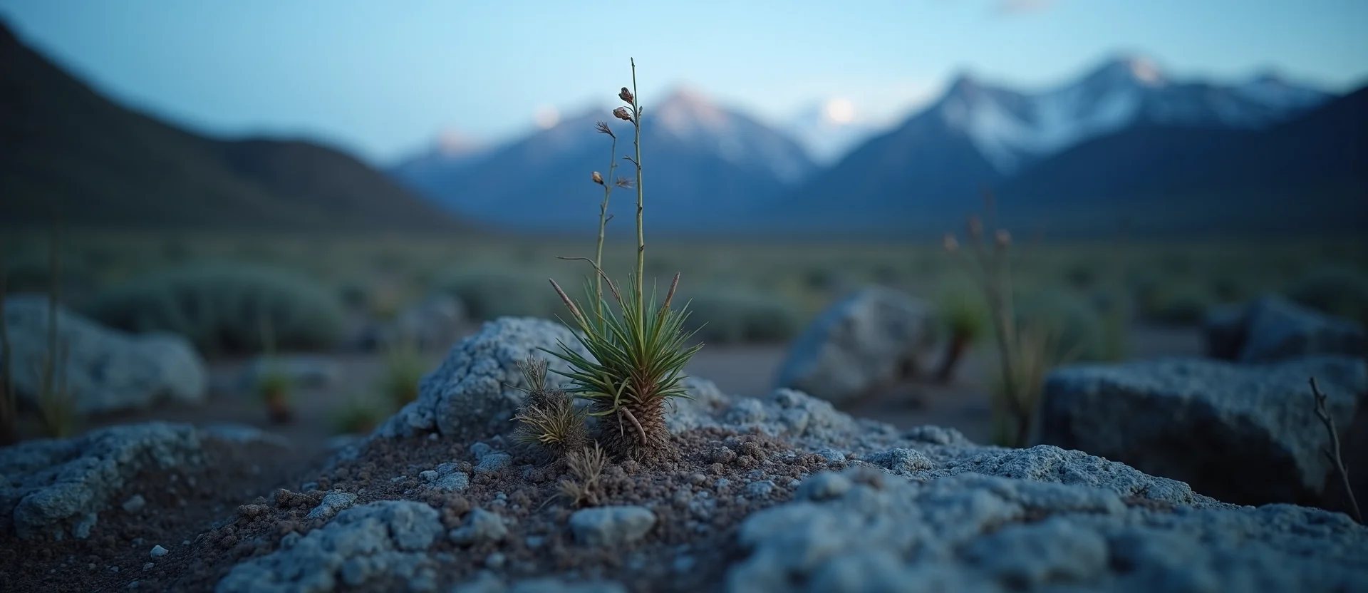 Symbolizing Seed/New Beginning: A local Sagebrush (Artemisia tridentata) single pine seed on dry earth. - AI Generated