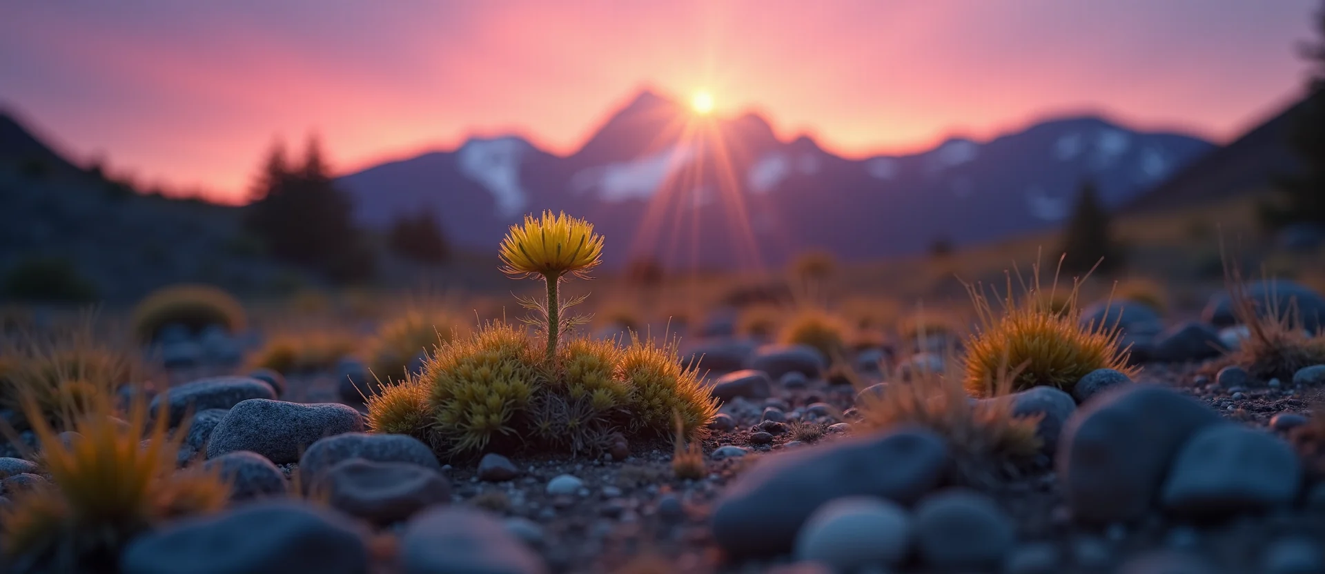 Symbolizing Seed/New Beginning: A local Indian Paintbrush sprouting sagebrush seedling. - AI Generated