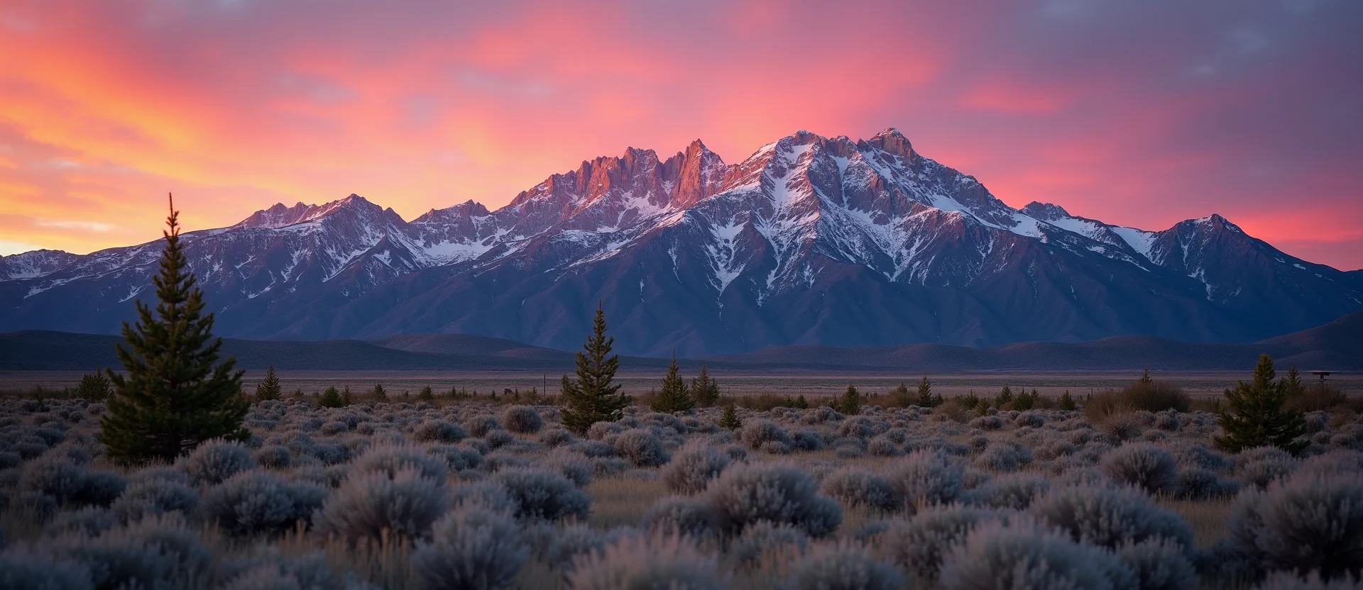 Symbolizing Stability/Peak: A local Rabbitbrush solid mountain ridge. - AI Generated