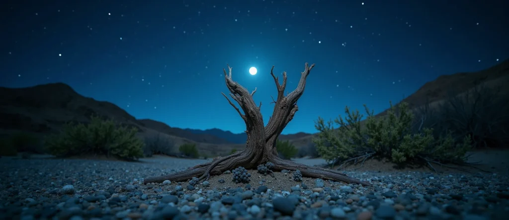 Symbolizing Growth/Resilience: A local Rabbitbrush gnarled juniper roots. - AI Generated