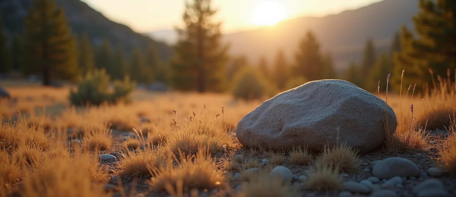 Symbolizing Stability/Peak: A local Quaking Aspen unshakable boulder. - AI Generated