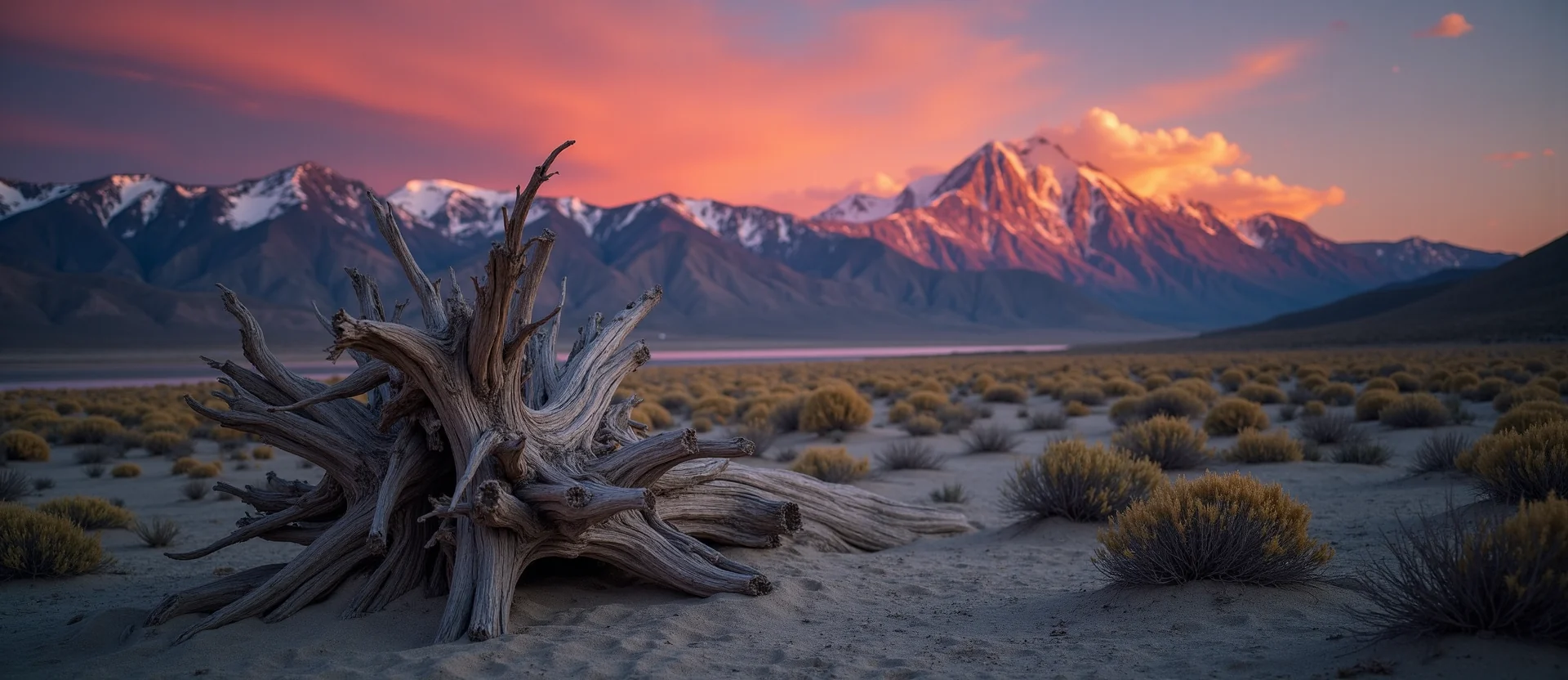 Symbolizing Growth/Resilience: A local Desert Peach sturdy weathered tree trunk. - AI Generated