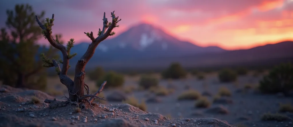 Symbolizing Growth/Resilience: A local Mountain Mahogany new branch reaching for the sky. - AI Generated