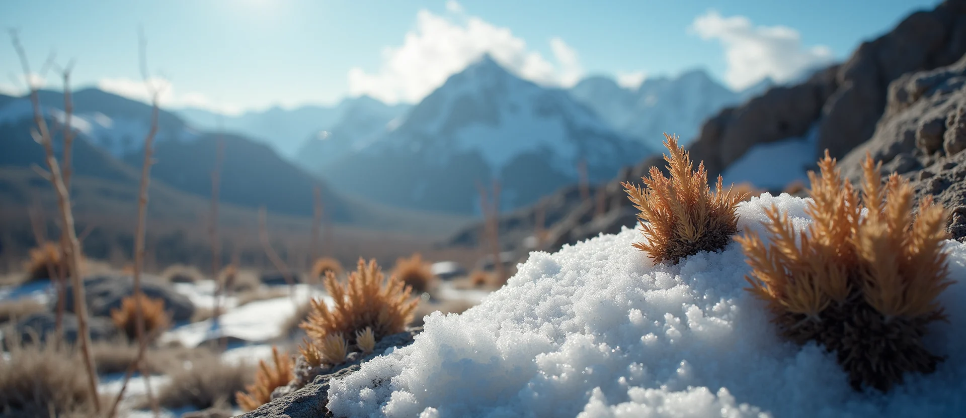 Symbolizing Identity/Local: A local Indian Paintbrush Sierra Nevada skyline. - AI Generated