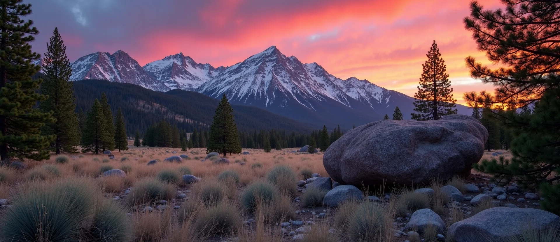 Symbolizing Stability/Peak: A local Ponderosa Pine unshakable boulder. - AI Generated