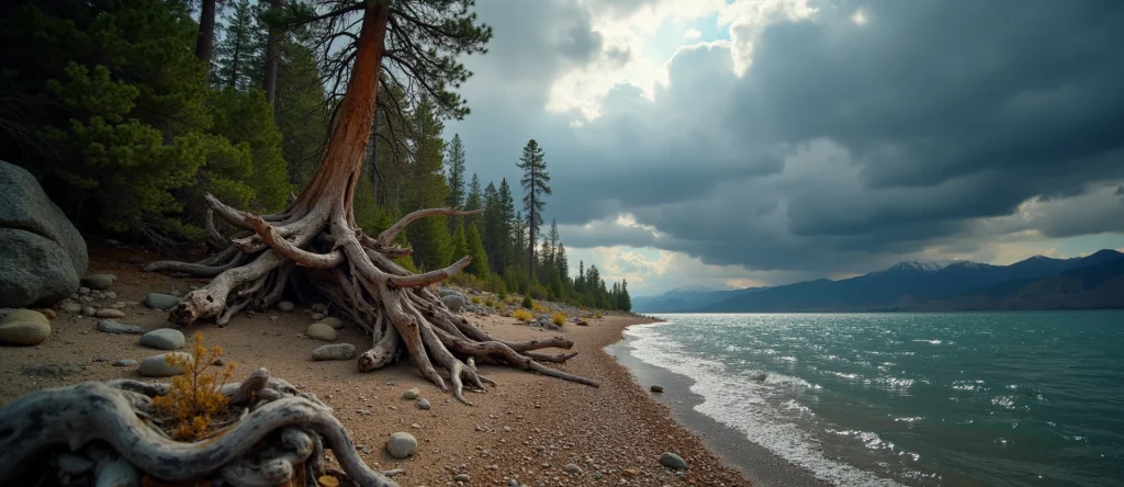 Symbolizing Growth/Resilience: A local Quaking Aspen gnarled juniper roots. - AI Generated