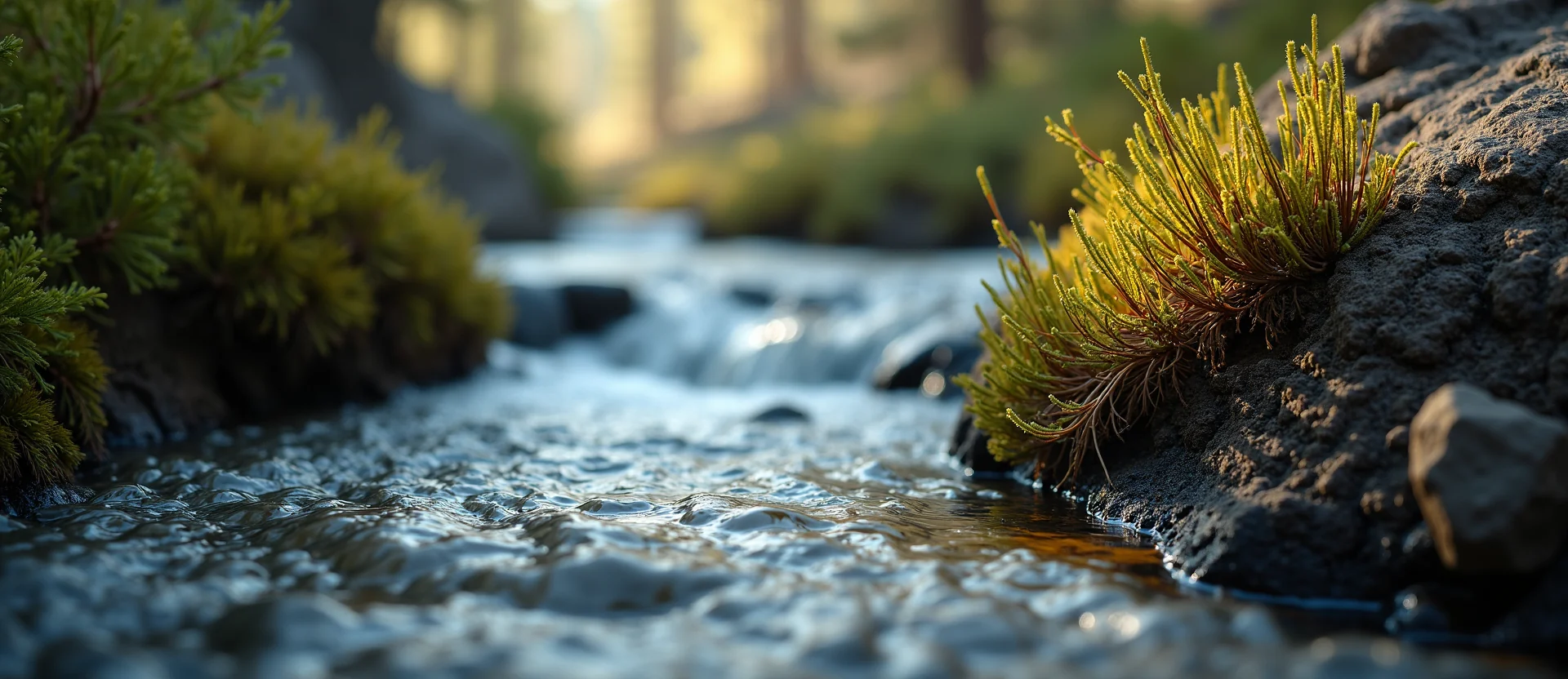Symbolizing Flow/Cleansing: A local Desert Peach hidden small waterfall. - AI Generated