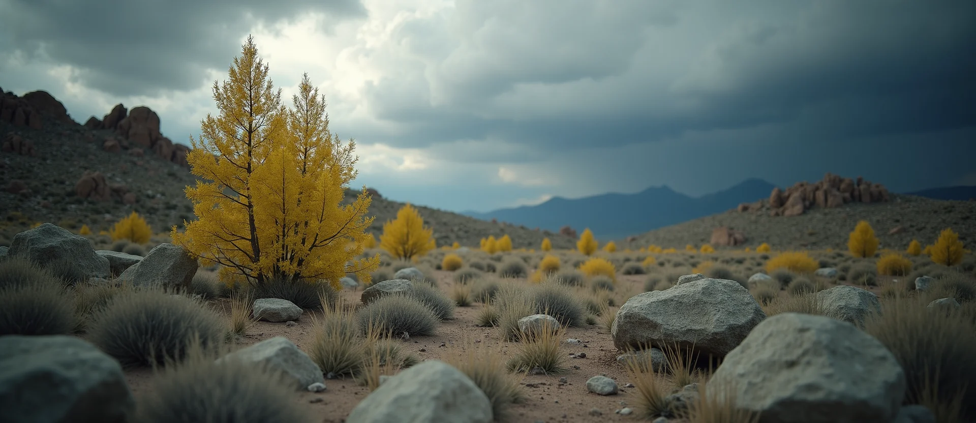 Symbolizing Growth/Resilience: A local Desert Peach thriving aspen grove. - AI Generated