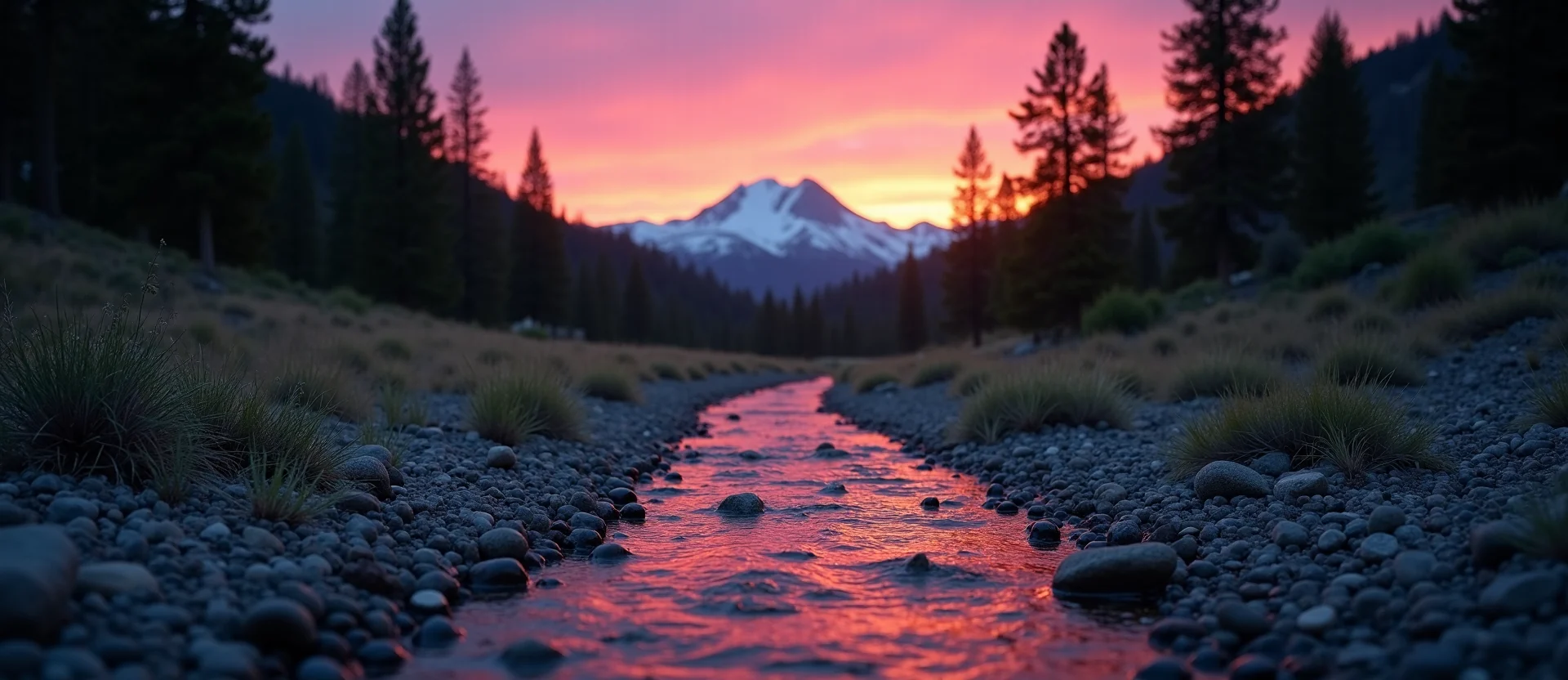 Symbolizing Flow/Cleansing: A local Sierra Juniper babbling mountain creek. - AI Generated