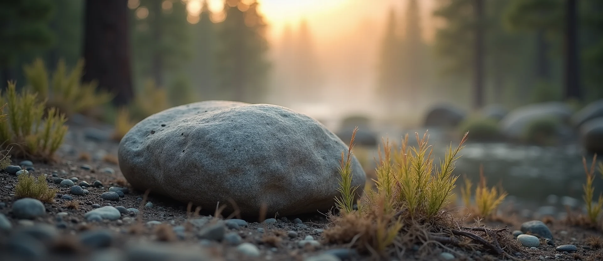 Symbolizing Stability/Peak: A local Quaking Aspen unshakable boulder. - AI Generated