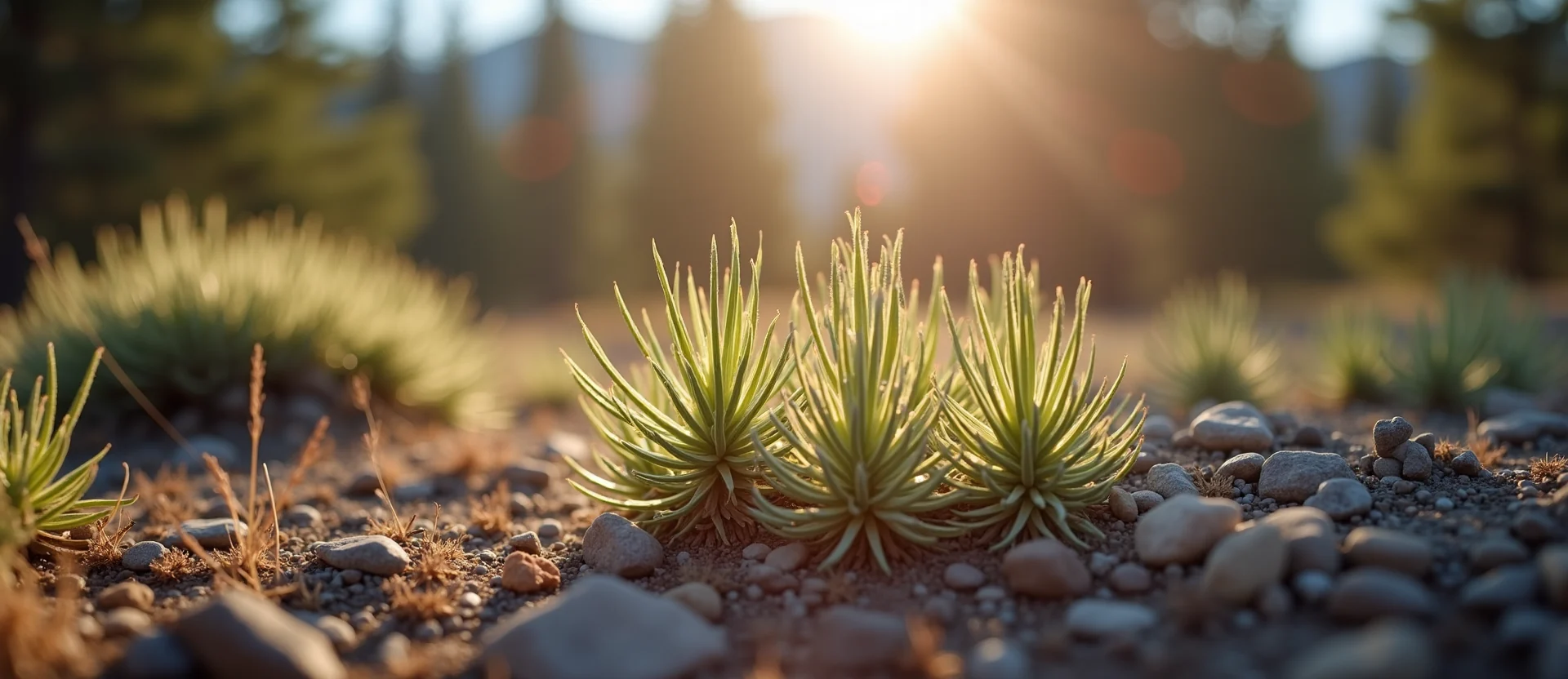 Symbolizing Seed/New Beginning: A local Indian Paintbrush sprouting sagebrush seedling. - AI Generated