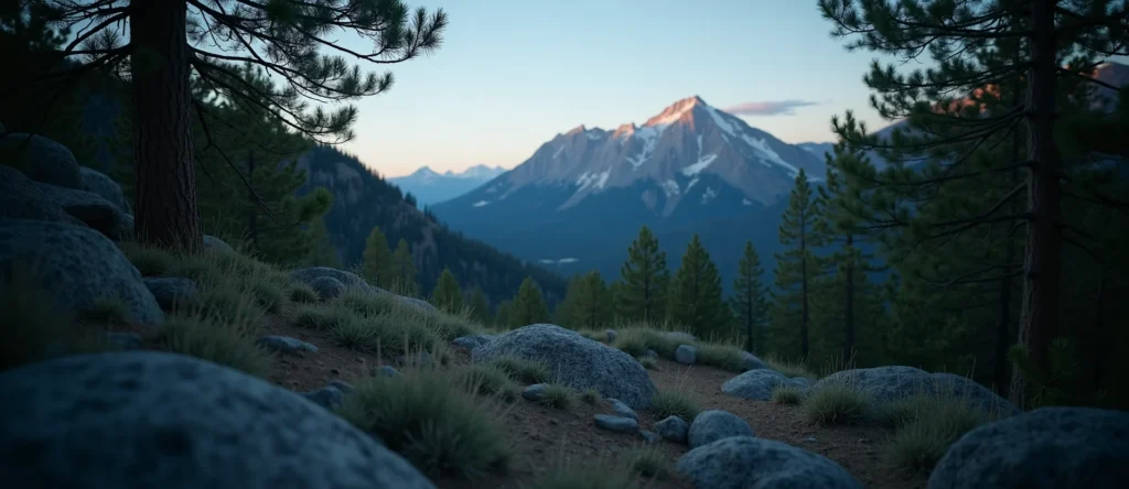 Symbolizing Stability/Peak: A local Quaking Aspen solid mountain ridge. - AI Generated