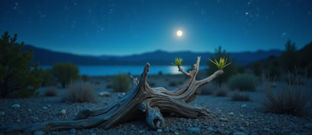 Symbolizing Seed/New Beginning: A local Mountain Mahogany new green bud on a branch. - AI Generated