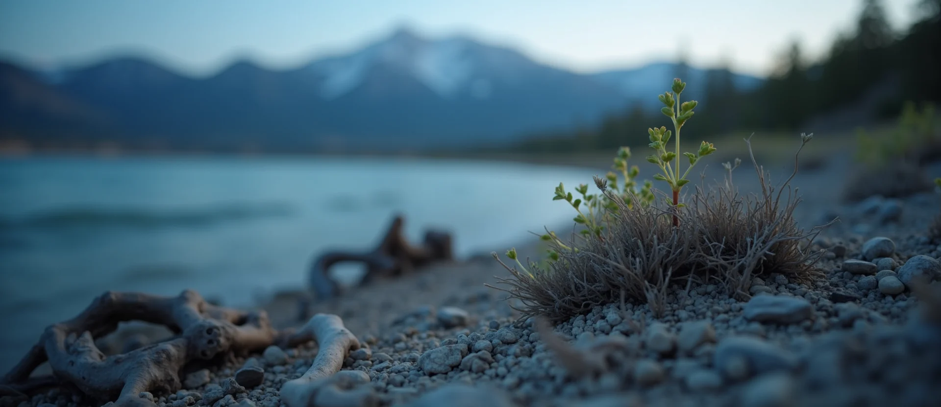 Symbolizing Seed/New Beginning: A local Manzanita sprouting sagebrush seedling. - AI Generated