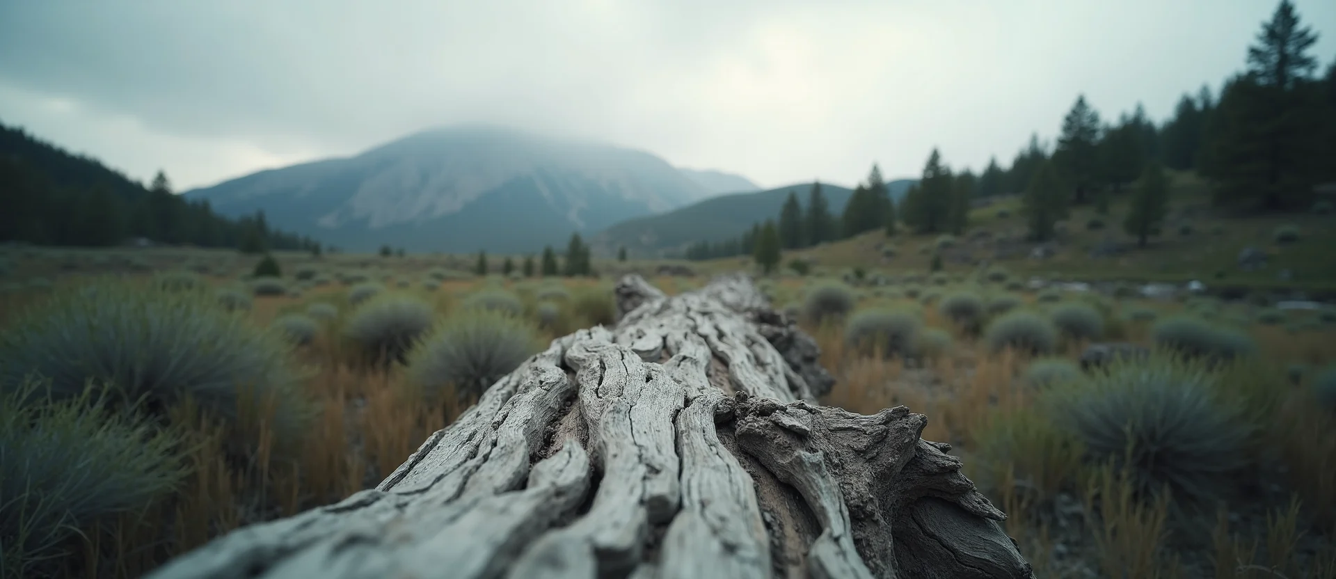 Symbolizing Stability/Peak: A local Mountain Mahogany distant Sierra horizon. - AI Generated