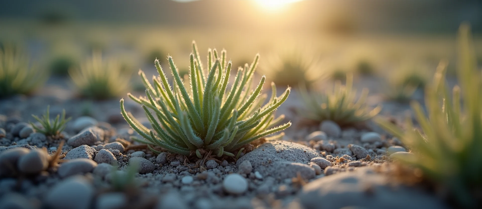 Symbolizing Seed/New Beginning: A local Rabbitbrush sprouting sagebrush seedling. - AI Generated