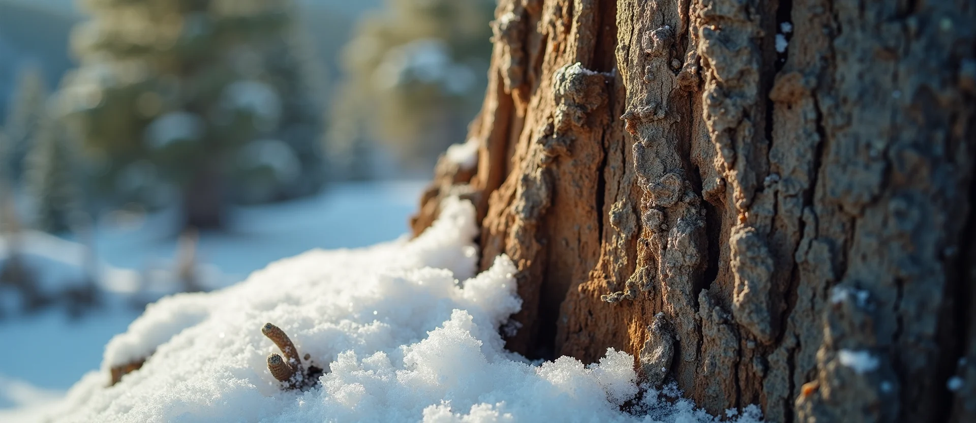 Symbolizing Growth/Resilience: A local Desert Peach sturdy weathered tree trunk. - AI Generated