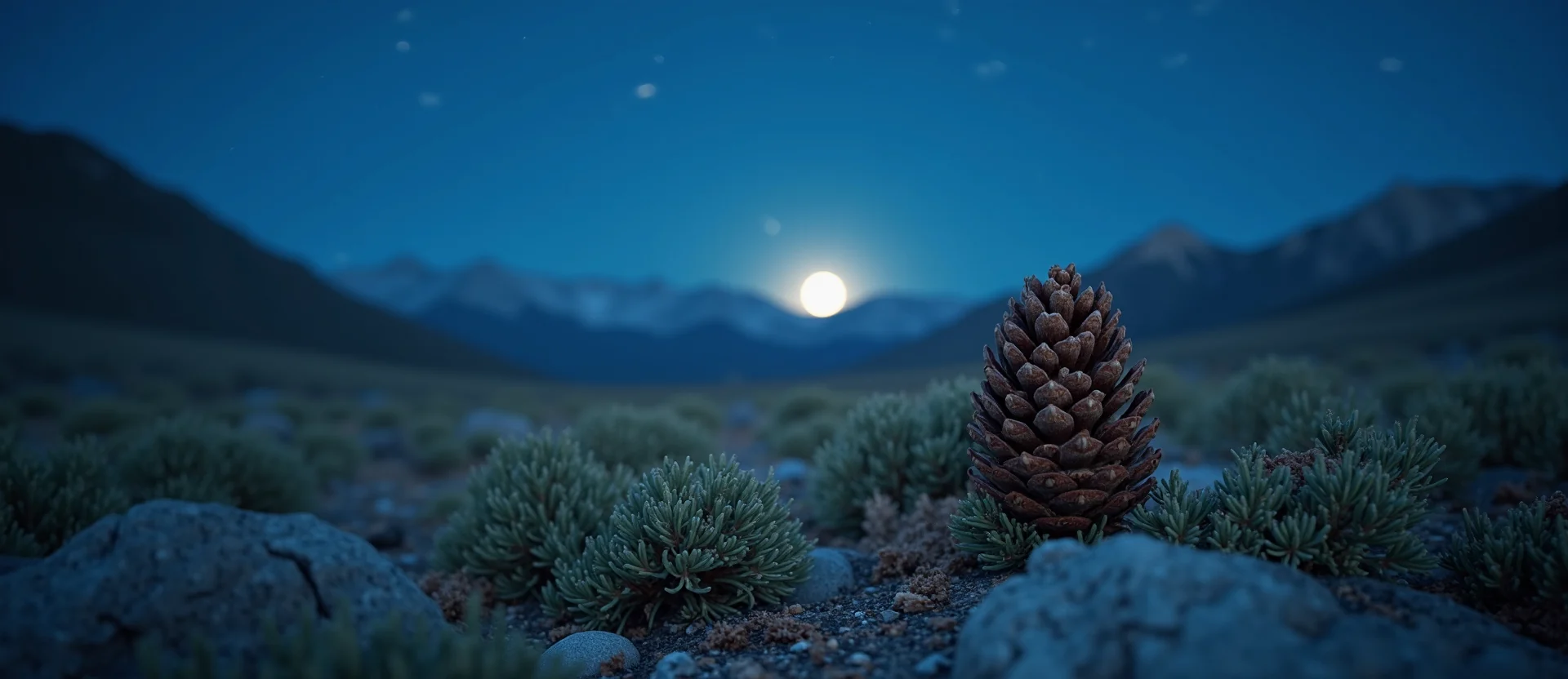 Symbolizing Seed/New Beginning: A local Indian Paintbrush opening pine cone. - AI Generated