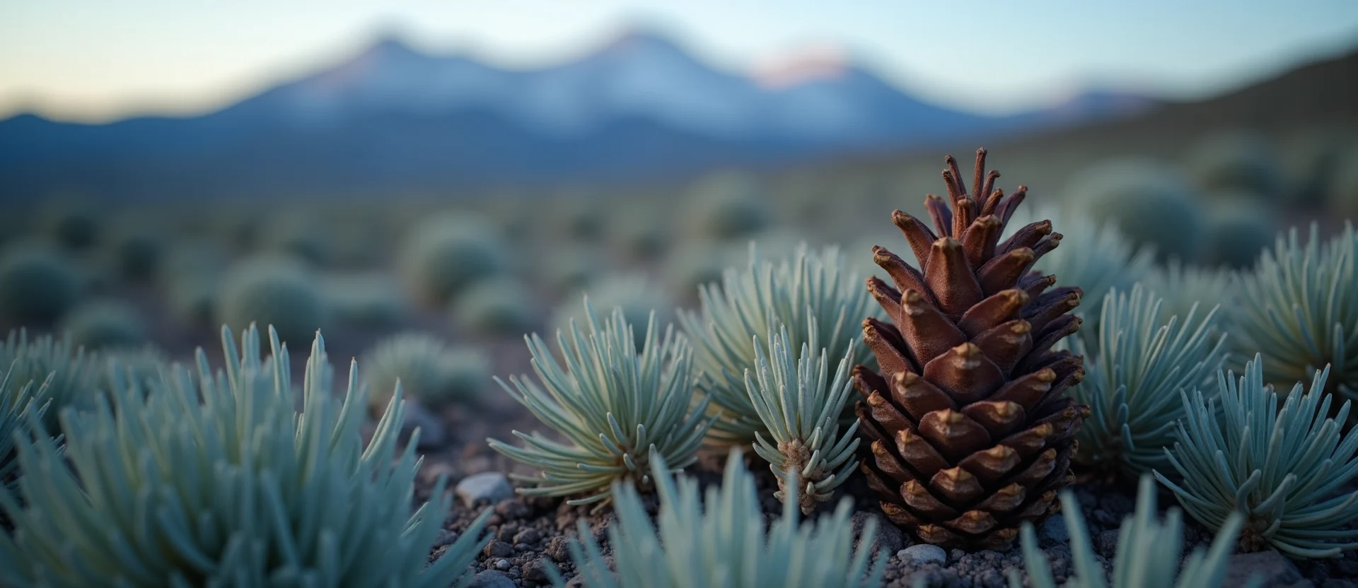 Symbolizing Seed/New Beginning: A local Sagebrush (Artemisia tridentata) opening pine cone. - AI Generated
