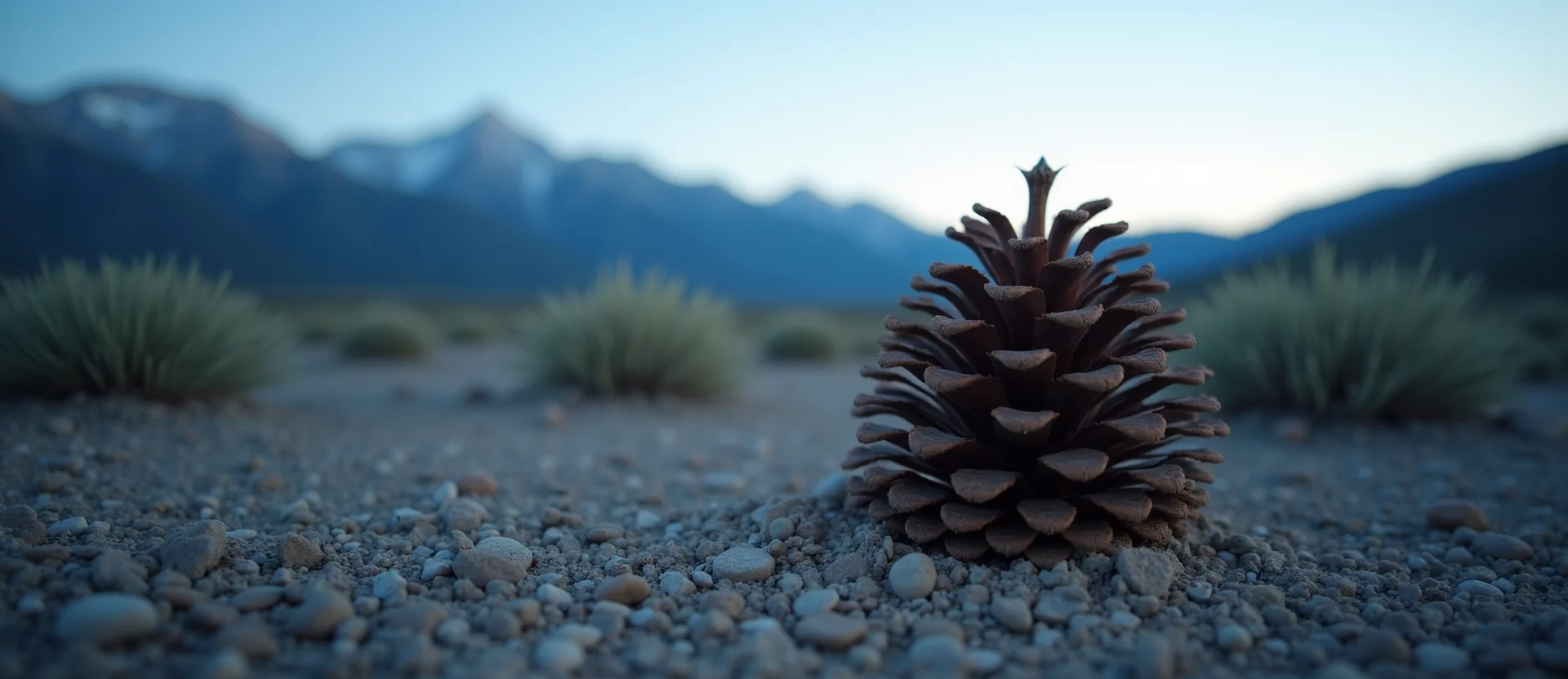 Symbolizing Seed/New Beginning: A local Bitterbrush opening pine cone. - AI Generated