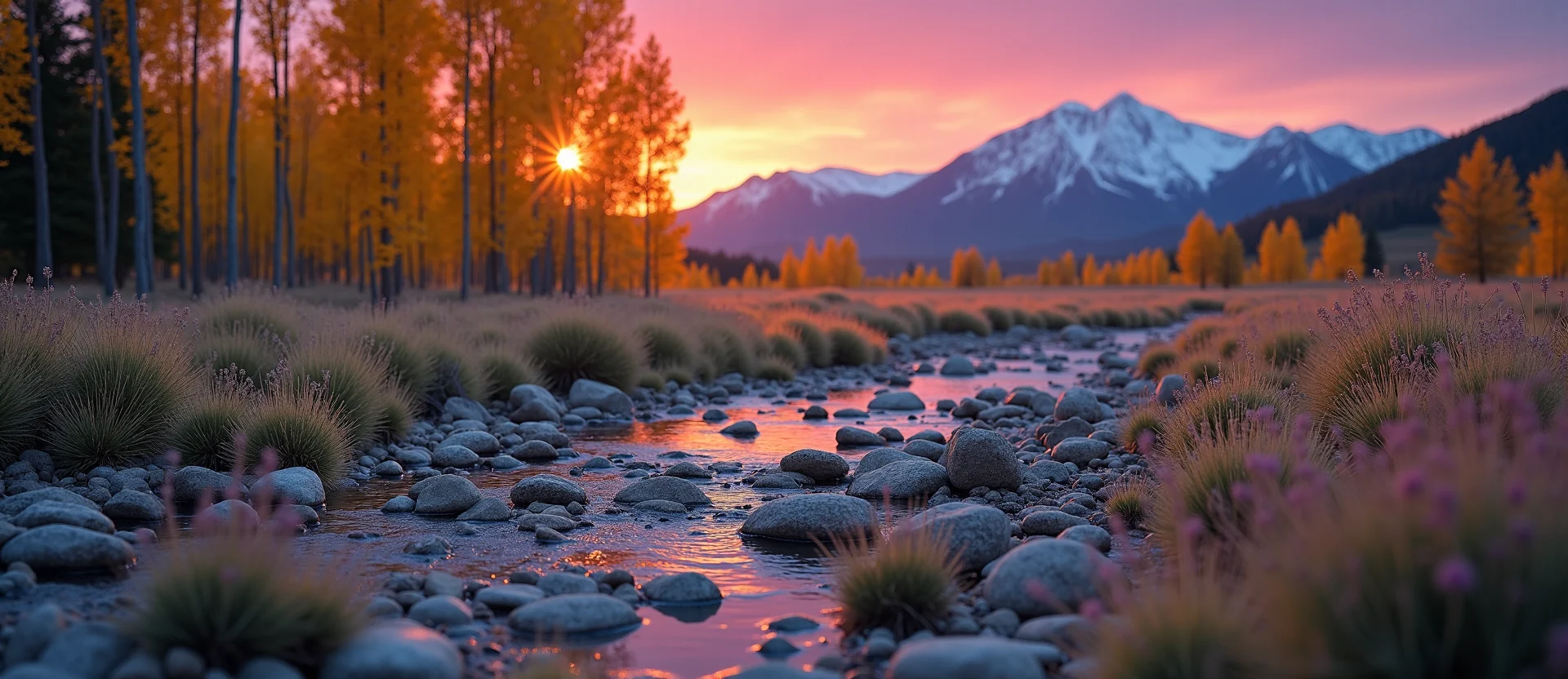 Symbolizing Growth/Resilience: A local Indian Paintbrush thriving aspen grove. - AI Generated