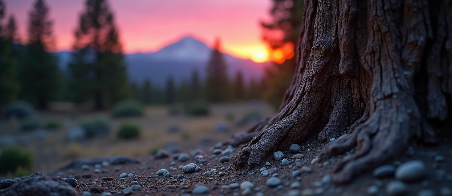 Symbolizing Growth/Resilience: A local Ponderosa Pine sturdy weathered tree trunk. - AI Generated