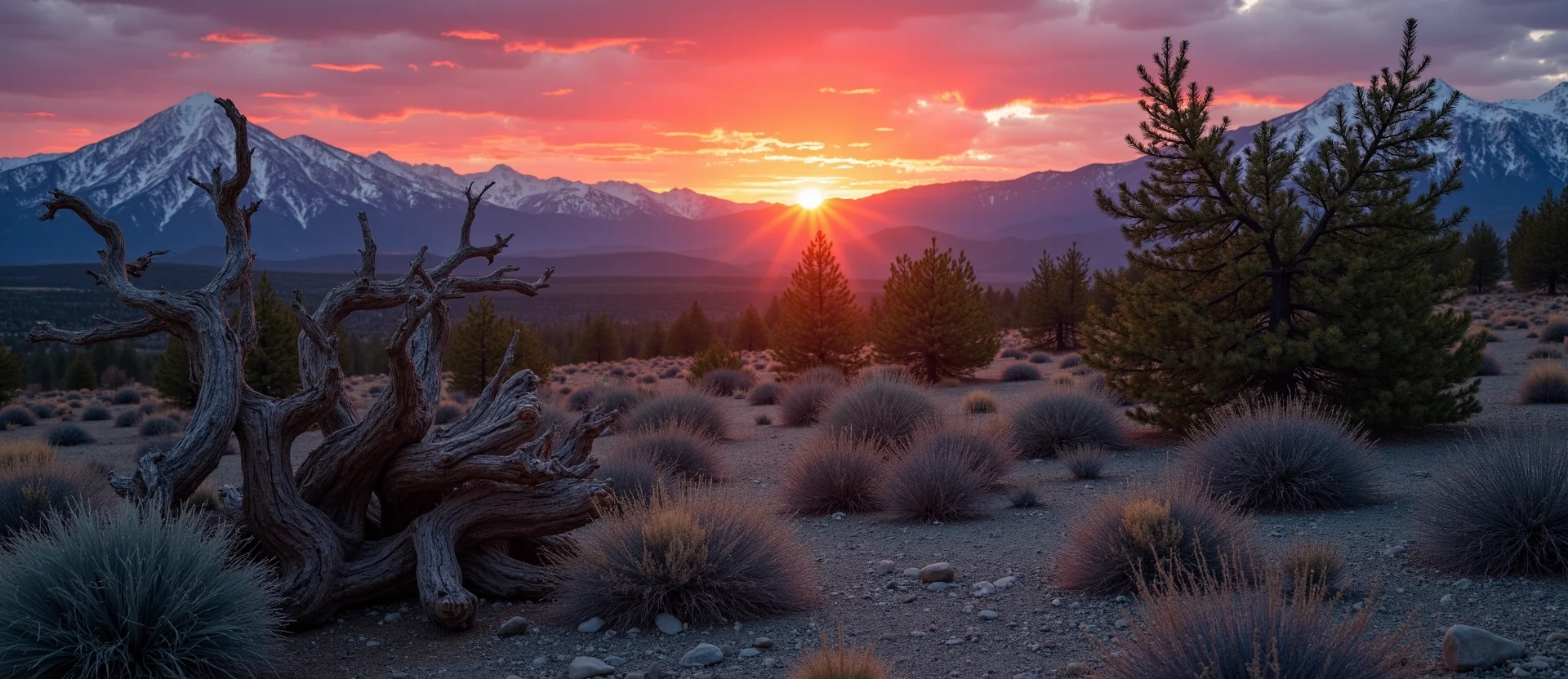 Symbolizing Growth/Resilience: A local Desert Peach gnarled juniper roots. - AI Generated