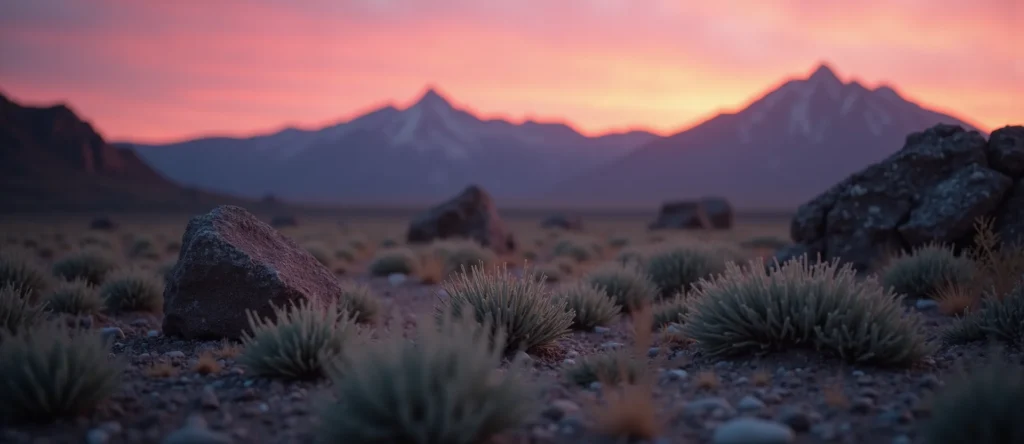 Symbolizing Identity/Local: A local Sagebrush (Artemisia tridentata) Peavine Mountain silhouette. - AI Generated