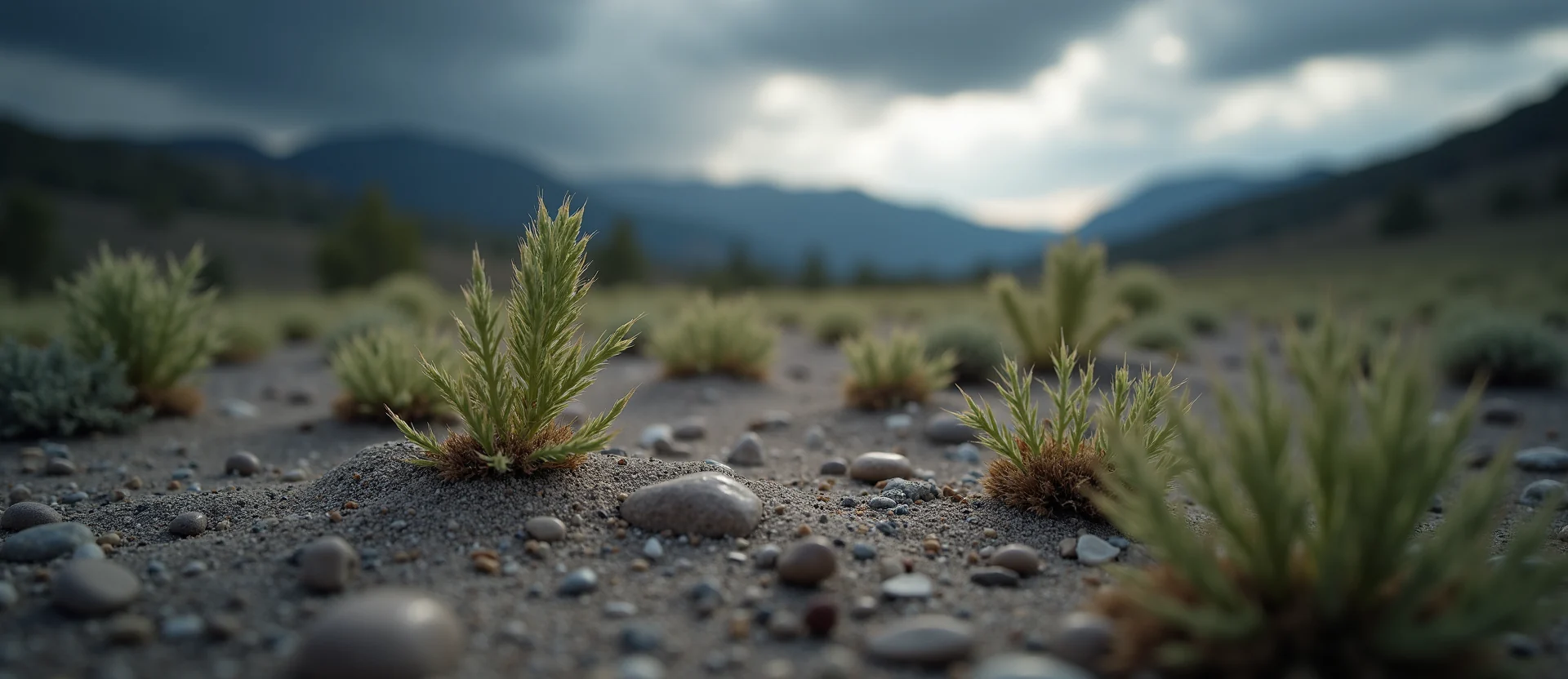 Symbolizing Seed/New Beginning: A local Quaking Aspen sprouting sagebrush seedling. - AI Generated