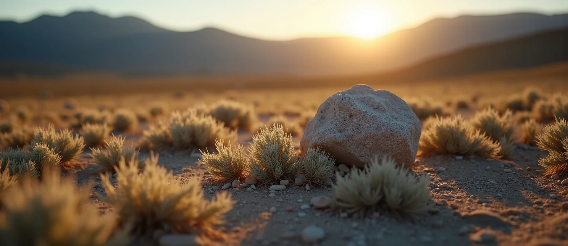 Symbolizing Stability/Peak: A local Sagebrush (Artemisia tridentata) unshakable boulder. - AI Generated
