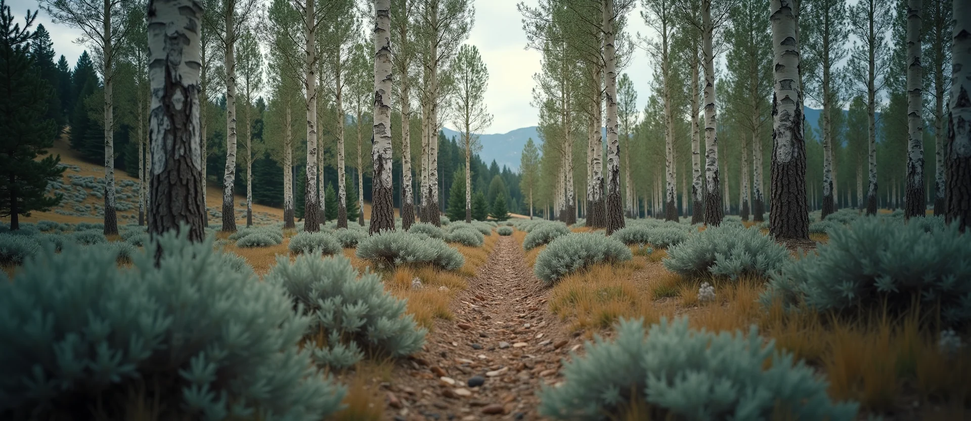 Symbolizing Growth/Resilience: A local Manzanita thriving aspen grove. - AI Generated
