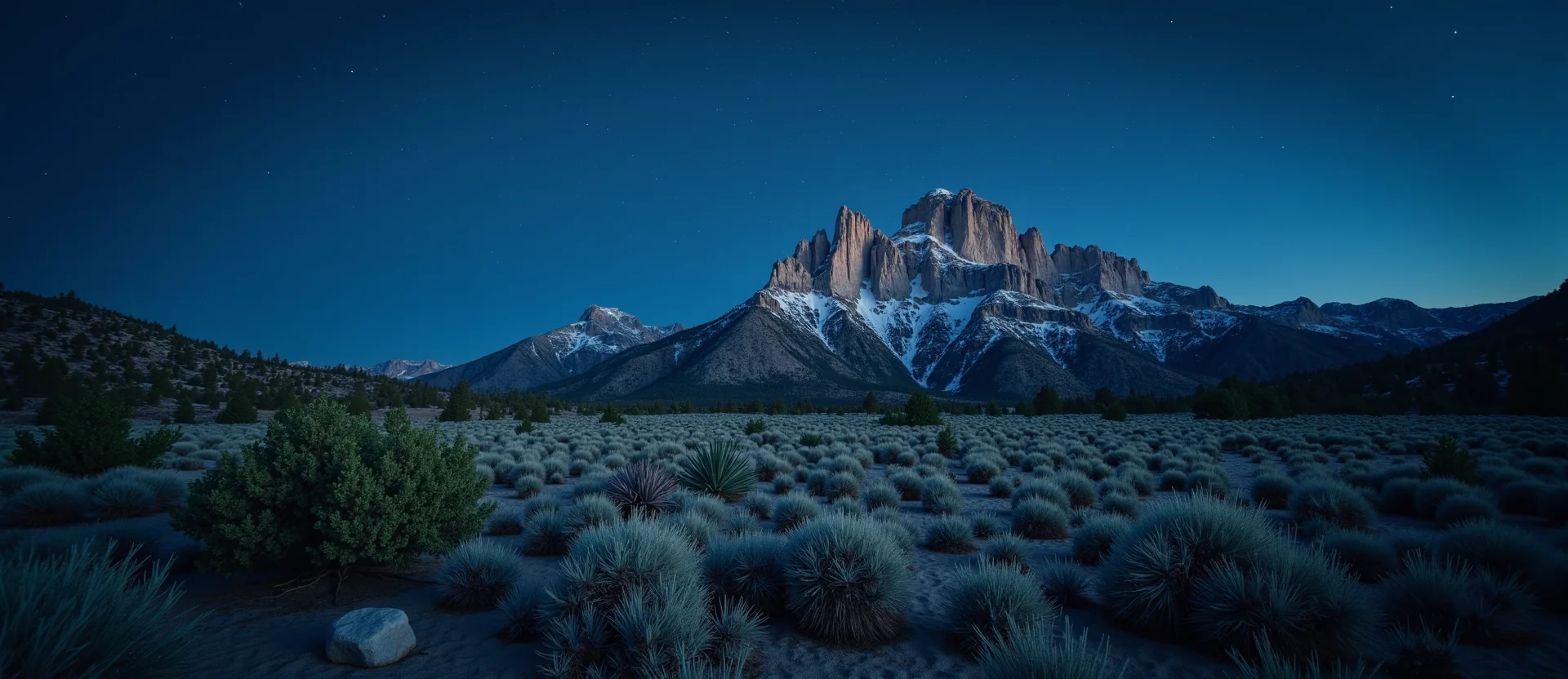 Symbolizing Stability/Peak: A local Desert Peach jagged granite peak. - AI Generated