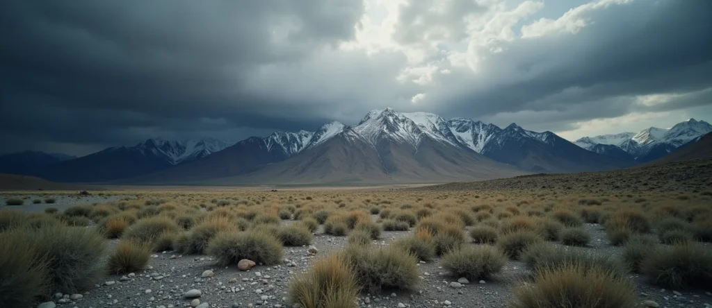 Symbolizing Stability/Peak: A local Rabbitbrush solid mountain ridge. - AI Generated